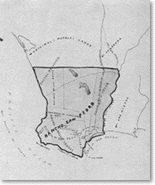 Map showing the original area of Rancho San Pedro, 1891