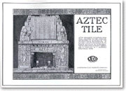Advertisement for Aztec Tile produced in South Gate, 1927
